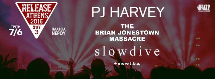 Release Athens 2016 / Day 3: PJ Harvey + more tba at Plateia Nerou - 7/6/16