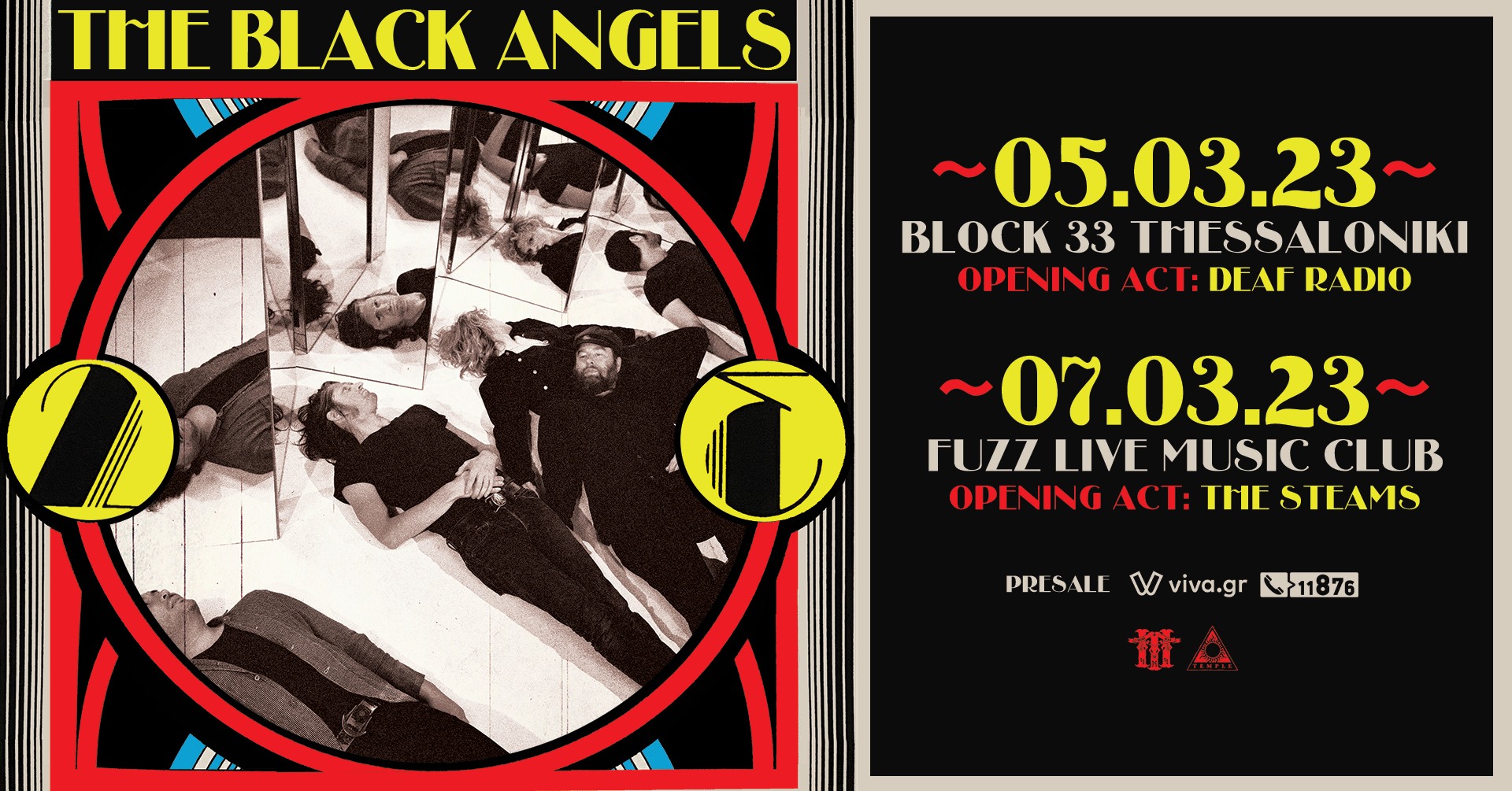 The Black Angels live in Athens w/ The Steams 7 Μαρτίου @ Fuzz Athens