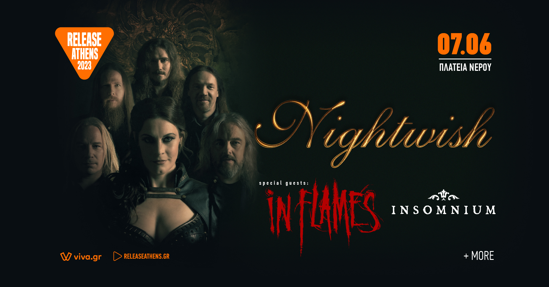 Release Athens 2023 Day 1 :  Nightwish, In Flames, Insomnium & more @ πλατεία Νερού 7/6/2023