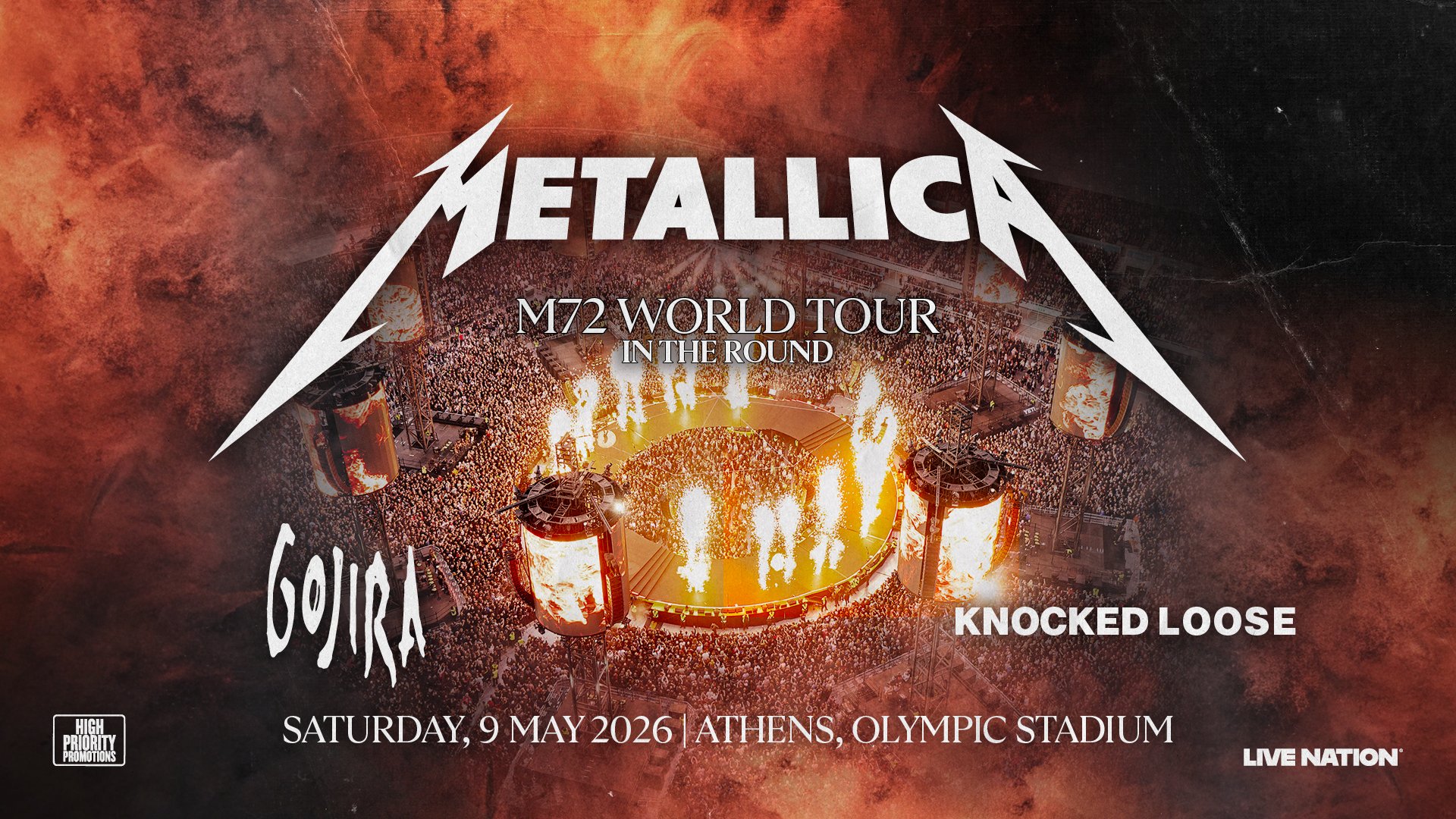 Οι Metallica επιστρέφουν στην Αθήνα – Μια επική συναυλία στο ΟΑΚΑ τον Μάιο του 2026