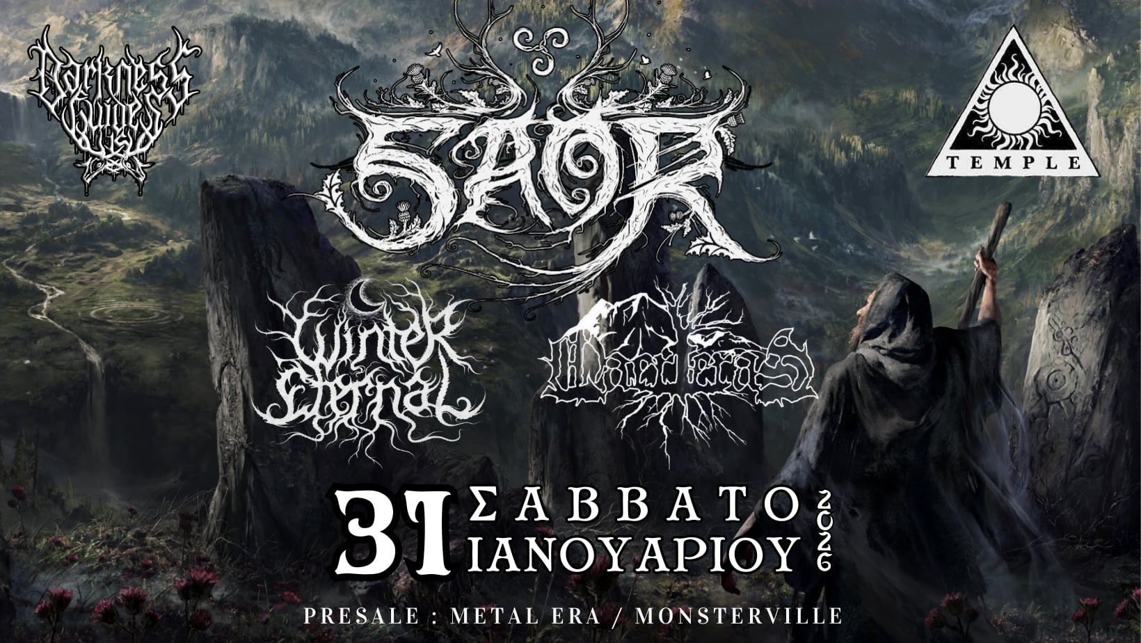 Saor, Winter Eternal live @Temple 31 Ιανουαρίου 2026: Από τα Highlands στο Temple — μια βραδιά ατμοσφαιρικού black metal