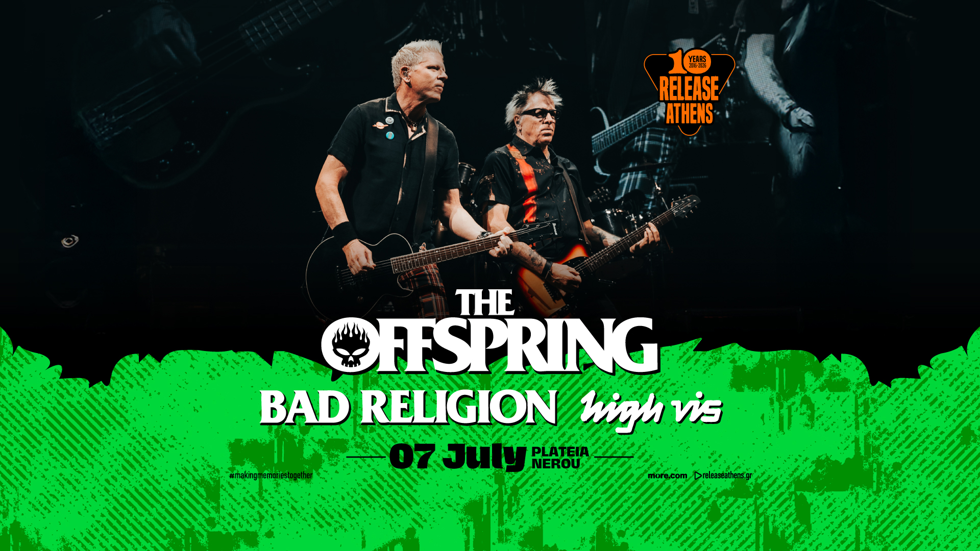 Release Athens 2026 | The Offspring, Bad Religion, High Vis #10yearanniversary
