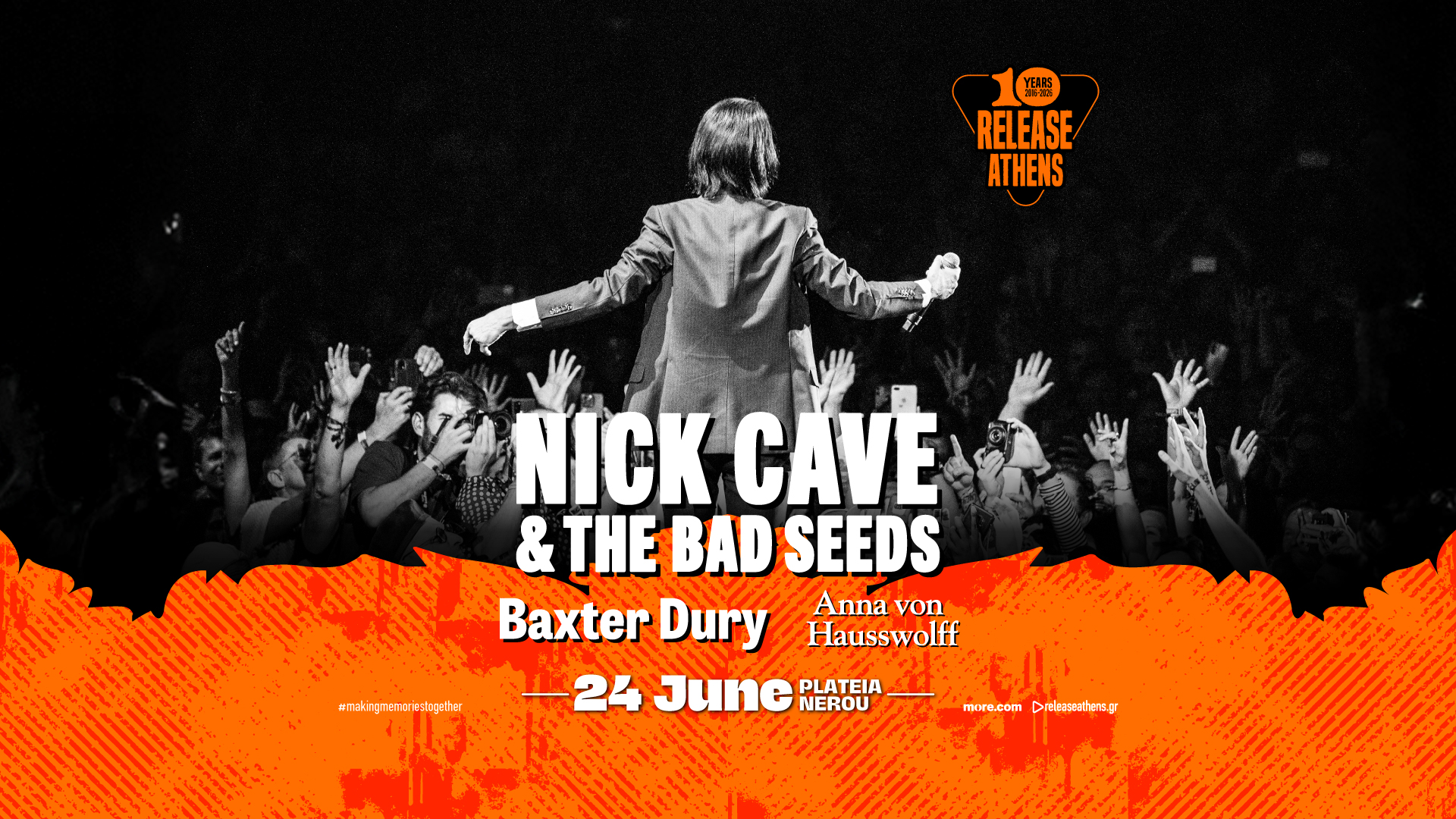 Release Athens 2026 | Nick Cave & The Bad Seeds, Baxter Dury #10yearanniversary