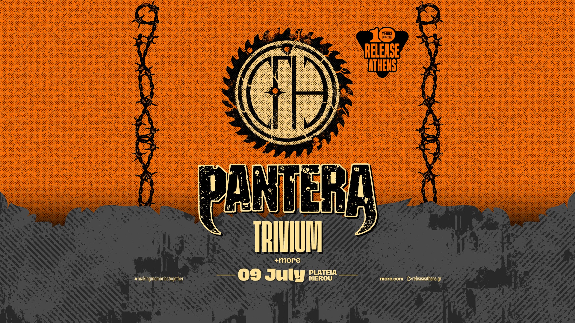 Release Athens 2026 - Pantera, Trivium & Bodysnatcher - 9.7.2026 #10yearanniversary