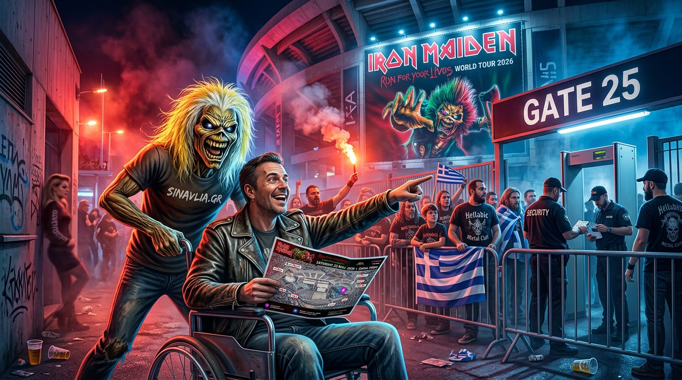 Iron Maiden ΟΑΚΑ 23 Μαΐου 2026 — Πλήρεις Οδηγίες Πρόσβασης για Κατόχους Εισιτηρίων ΑμεΑ