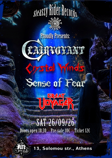 Clairvoyant / Crystal Winds / Sense of Fear / Great Voyager - An Club - 26 Σεπτεμβρίου 2026